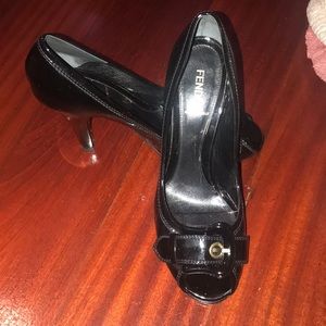 Fendi Patent Leather Peep Toe